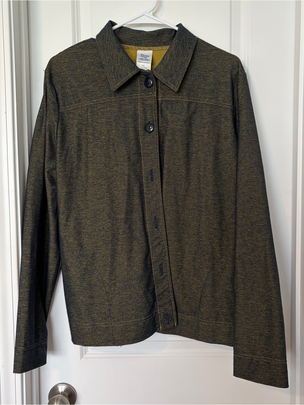 Weekenders Blue Jacket with Mustard Lining
Size L